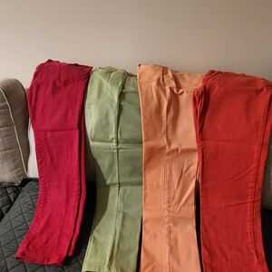 Gloria Vanderbilt Women's Straight Leg Jeans - Red, Green, Orange